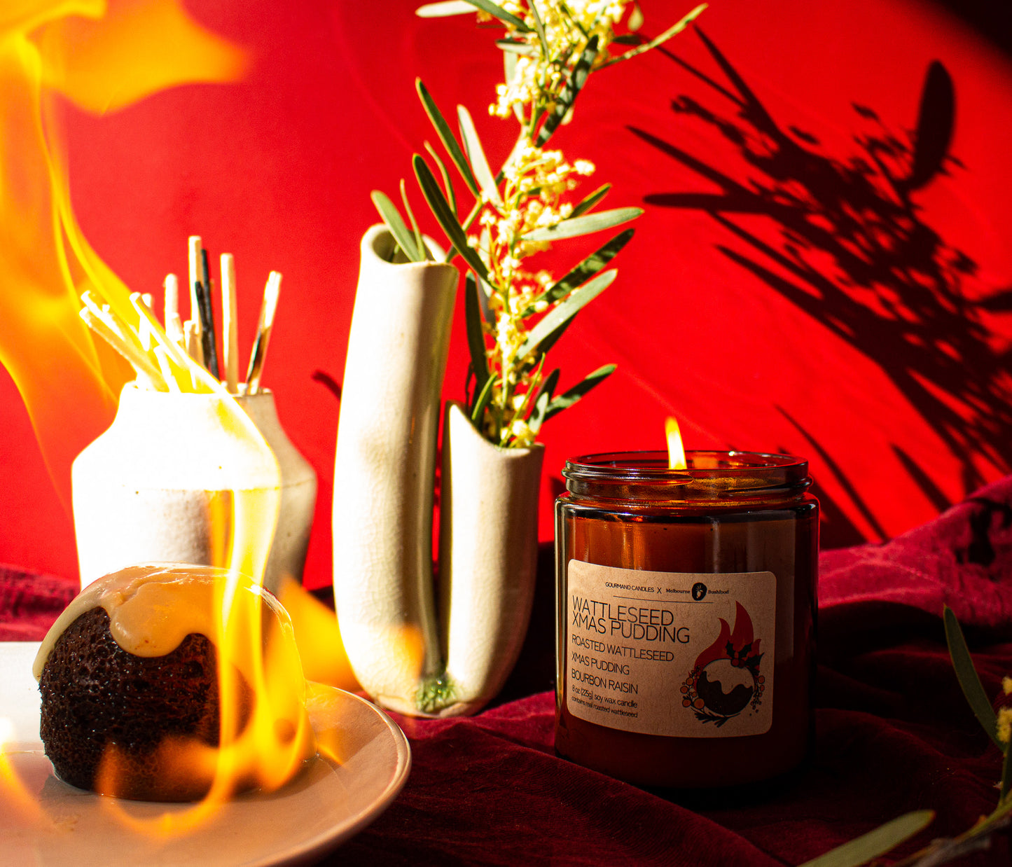 Wattleseed Xmas Pudding – Soy Wax Candle