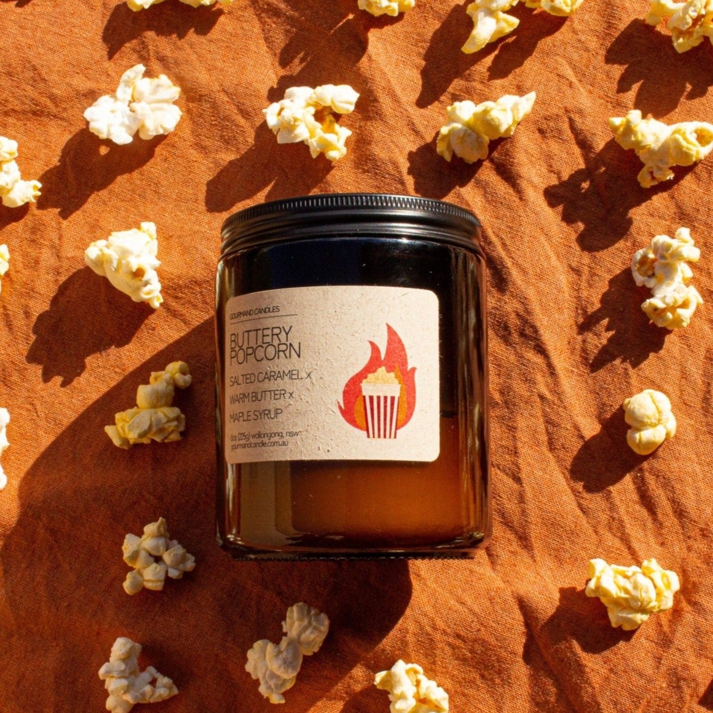 popcorn scent candles, gourmand scent, gourmand soy wax candle